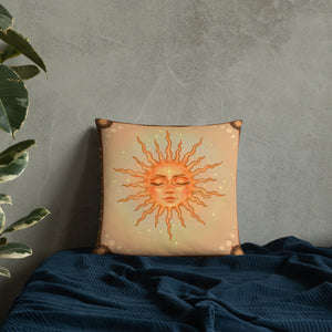 “Power of The Sun” Cozy Pillow | Magic Vintage-vibe