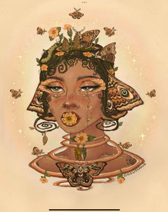 “All Tears Eventually Grow Into Flowers” | (Polyphemus moth) COLLECTION