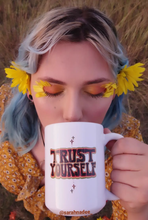 Load image into Gallery viewer, 💙🐝 “Trust Yourself” Double-Sided Mug (classic artwork from my bestselling oracle deck)