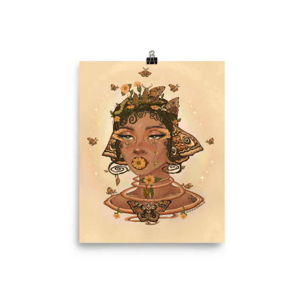 “All Tears Eventually Grow Into Flowers” | (Polyphemus moth) COLLECTION