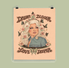 Load image into Gallery viewer, ⭐️💎 “Dolly Parton: Diamond In A Rhinestone World” 🦋🌸 Matte Print | 🌈 Benefits St. Jude’s Child Cancer Research (last place she donated to)