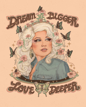 Load image into Gallery viewer, ⭐️💎 “Dolly Parton: Diamond In A Rhinestone World” 🦋🌸 Matte Print | 🌈 Benefits St. Jude’s Child Cancer Research (last place she donated to)
