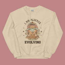 Load image into Gallery viewer, 🧚‍♀️ &quot;I Am Always Evolving&quot; Warm n’ Vintage Sweatshirt | (a dope era)