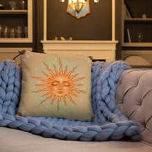 Load image into Gallery viewer, “Power of The Sun” Cozy Pillow | Magic Vintage-vibe