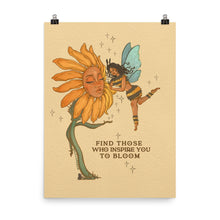 Load image into Gallery viewer, 🌻🧚🏾‍♀️ “The Flower &amp; The Bee-Fairy&quot; | (find those who inspire you to bloom)