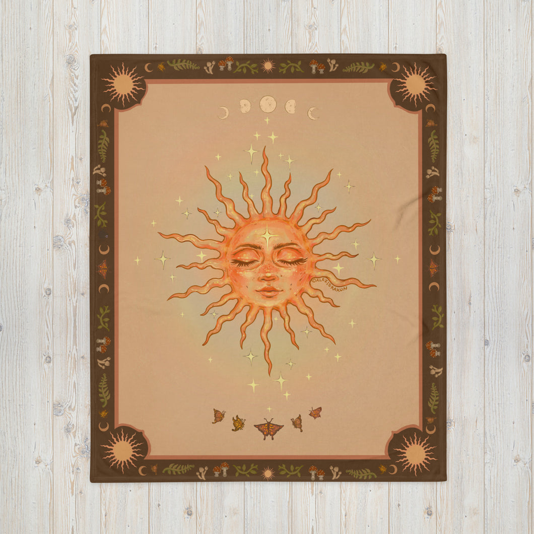 “Power of The Sun” Soft Blanket | Magic Vintage-Vibe 50 x 60 in